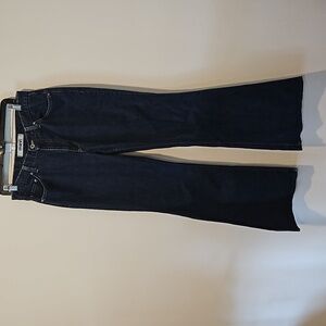 MAVI WOMEN'S MAGGIE BELL BOTTOM JEANS NO STRETCH RAW HEM SIZE 31/34